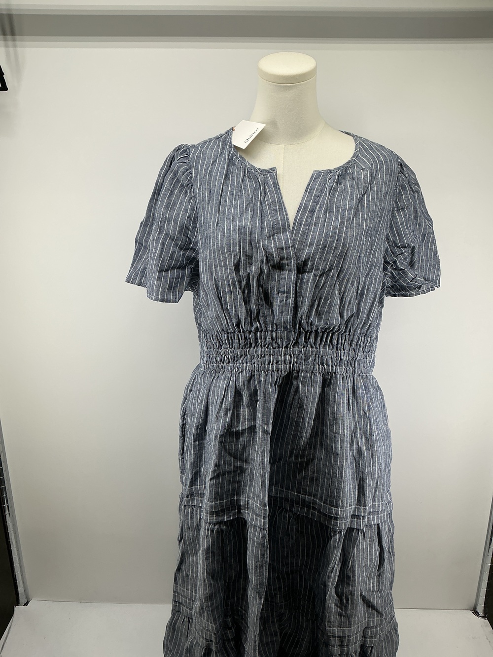 100% European Linen Tiered Maxi Dress